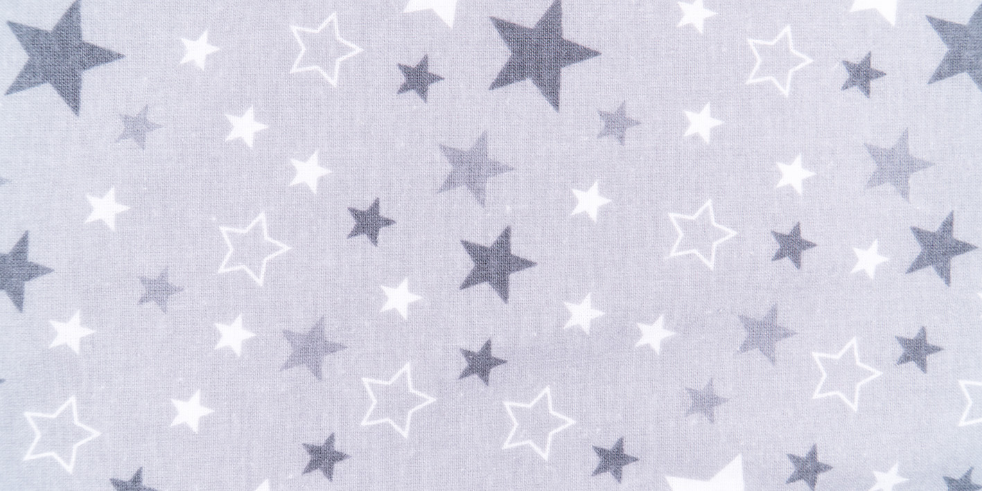 Pielucha flanelowa z ceratką gwiazdki szare